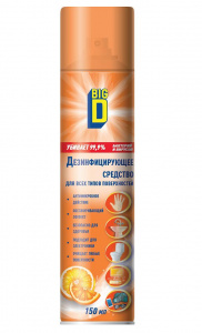 BIG D дезинфектант-спрей для всех типов поверхностей, 150 мл