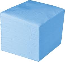 ALMAX CLASSIC Салфетки бумажные голубые 1-сл., 100 л, 24x24 см